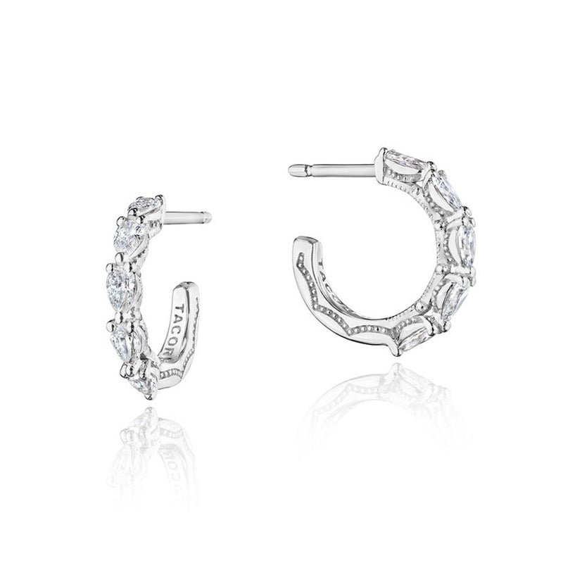 Small Hoop Earrings in 18k White Gold - 12.90mm in 18kt White Gold