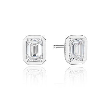 Emerald Diamond Stud Earring - 1.5ct