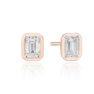 Emerald Diamond Stud Earring - 1.5ct