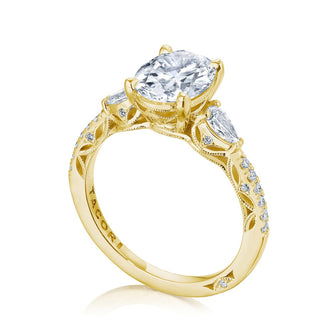 Oval 3-Stone Engagement Ring