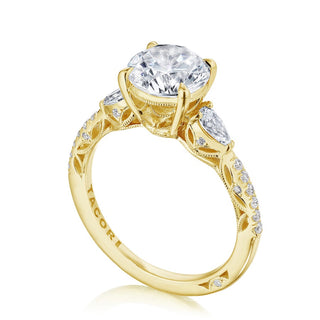 Round 3-Stone Engagement Ring