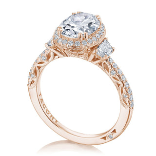 Oval 3-Stone Engagement Ring