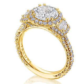 Round 3-Stone Engagement Ring