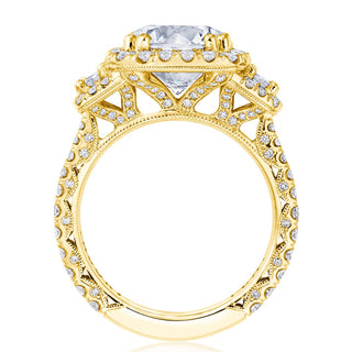 Round 3-Stone Engagement Ring