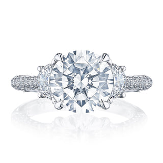 Round 3-Stone Engagement Ring