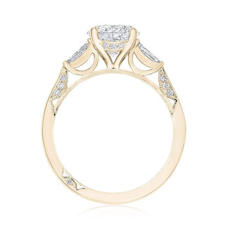 Round 3-Stone Engagement Ring