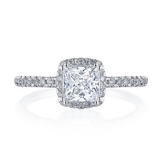Princess with Cushion Bloom Engagement Ring