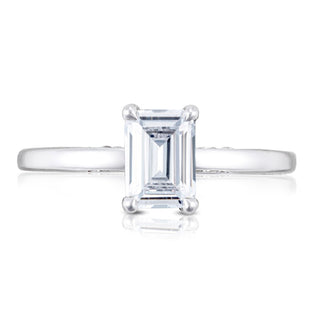 Emerald Solitaire Engagement Ring