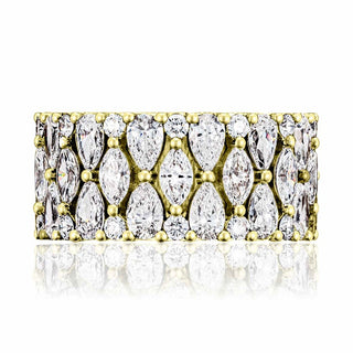 Marquise and Pear Mosaic Band
