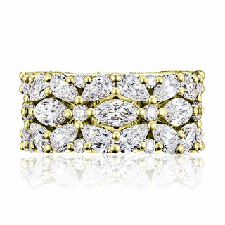 East West Marquise and Pear Mosaic Band