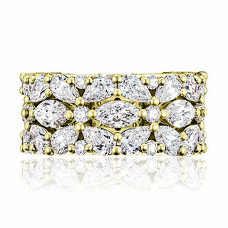 East West Marquise and Pear Mosaic Band