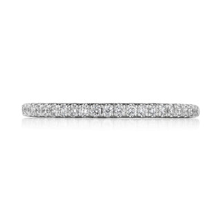 French Pavé Diamond Wedding Band