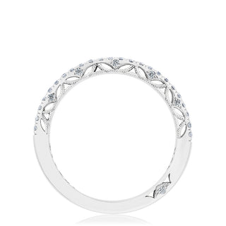 French Pavé Diamond Wedding Band
