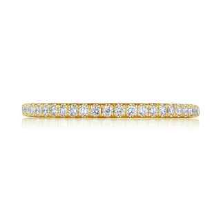 French Pavé Diamond Wedding Band