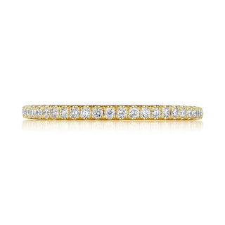 French Pavé Diamond Wedding Band