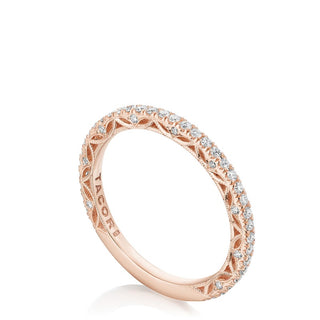 French Pavé Diamond Wedding Band