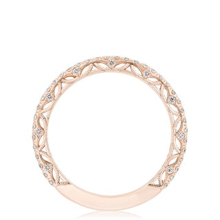 French Pavé Diamond Wedding Band
