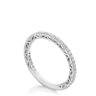 French Pavé Diamond Wedding Band