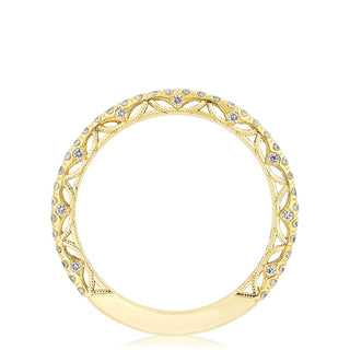 French Pavé Diamond Wedding Band