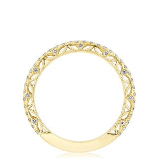 French Pavé Diamond Wedding Band