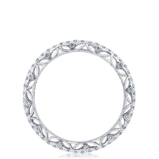 French Pavé Diamond Wedding Band