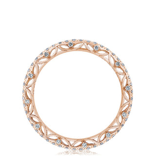 French Pavé Diamond Wedding Band