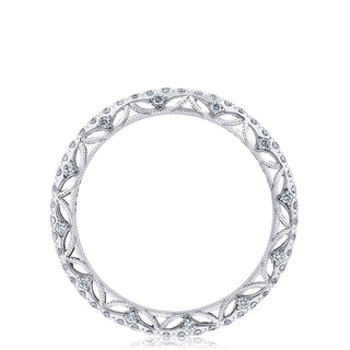 French Pavé Diamond Wedding Band