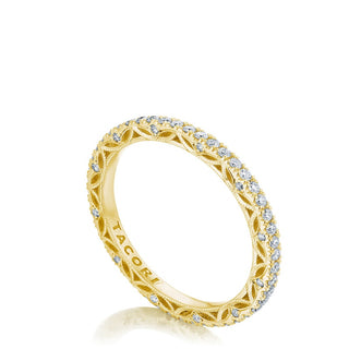 French Pavé Diamond Wedding Band