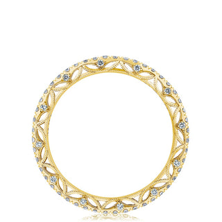 French Pavé Diamond Wedding Band