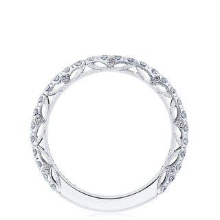 French Pavé Diamond Wedding Band
