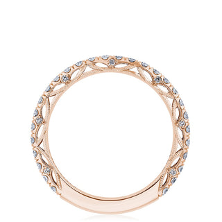 French Pavé Diamond Wedding Band