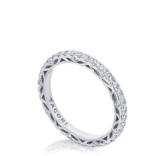 French Pavé Diamond Wedding Band
