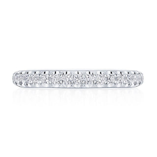 Single Row Pavé Wedding Band