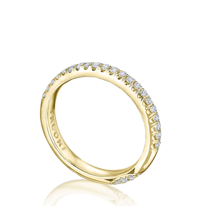 Single Row Pavé Wedding Band
