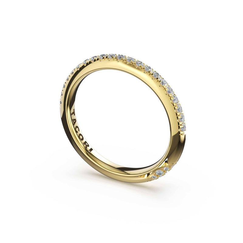 Single Row Pavé Wedding Band
