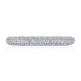 Triple Row Pavé Wedding Band