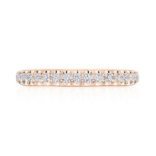 Single Row Pavé Wedding Band