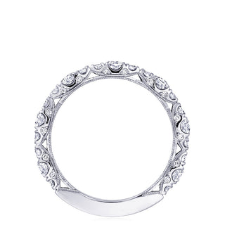 Marquise Shape Design Detail Wedding Band