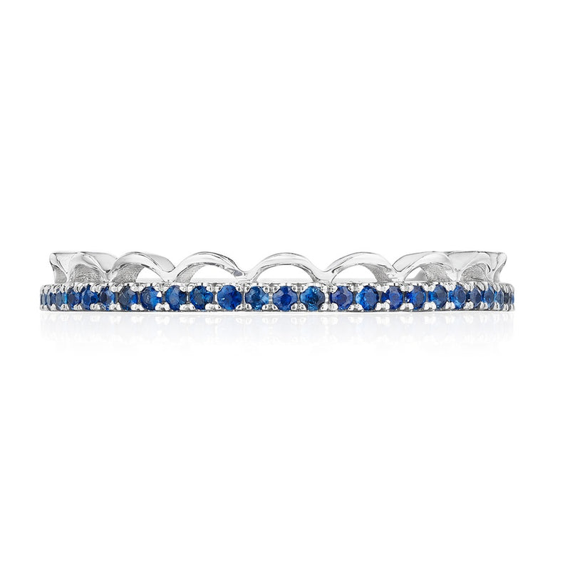 Crescent Crown Ring with Sapphire