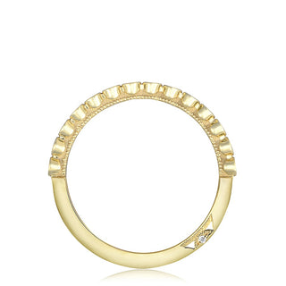 Round Bezel Droplet Wedding Band with Diamond