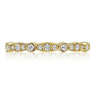 Marquise and Round Design Wedding Band