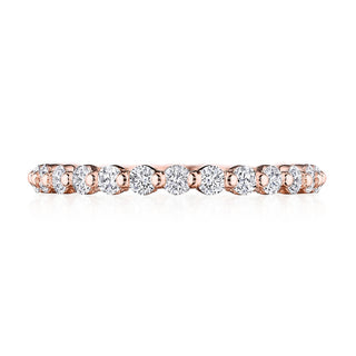 Round Diamond Wedding Band, 2mm in 14kt Yellow Gold