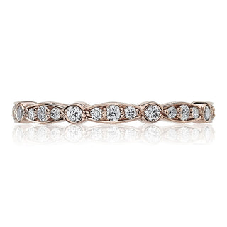 Marquise and Round Design Wedding Band