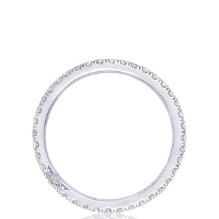 French Pavé Diamond Wedding Band - 2mm