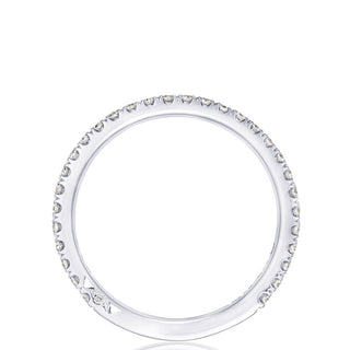French Pavé Diamond Wedding Band - 2mm