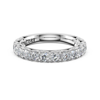French Pavé Diamond Wedding Band