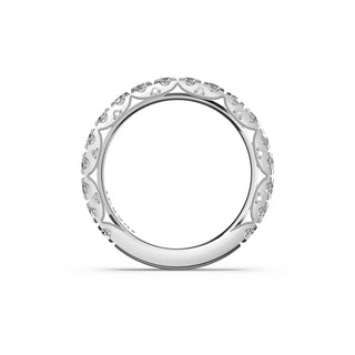 French Pavé Diamond Wedding Band