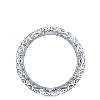 French Pavé Diamond Wedding Band