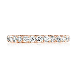 French Pavé Diamond Wedding Band - 2.5mm