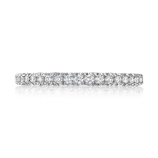 French Pavé Diamond Wedding Band - 2mm